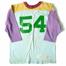 画像1: 70's Champion フットボールTシャツ クレイジーパターン (1)