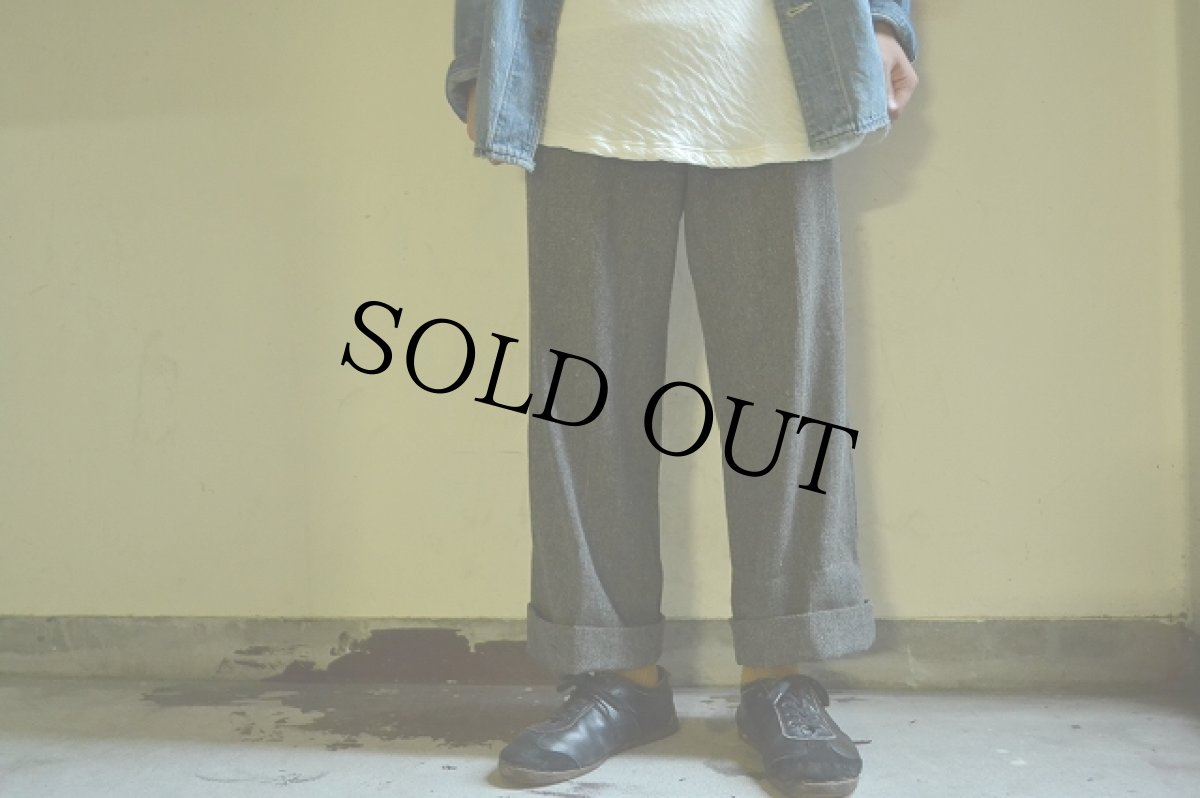 画像3: 30's〜40's 黒シャンワークトラウザーズ (3)