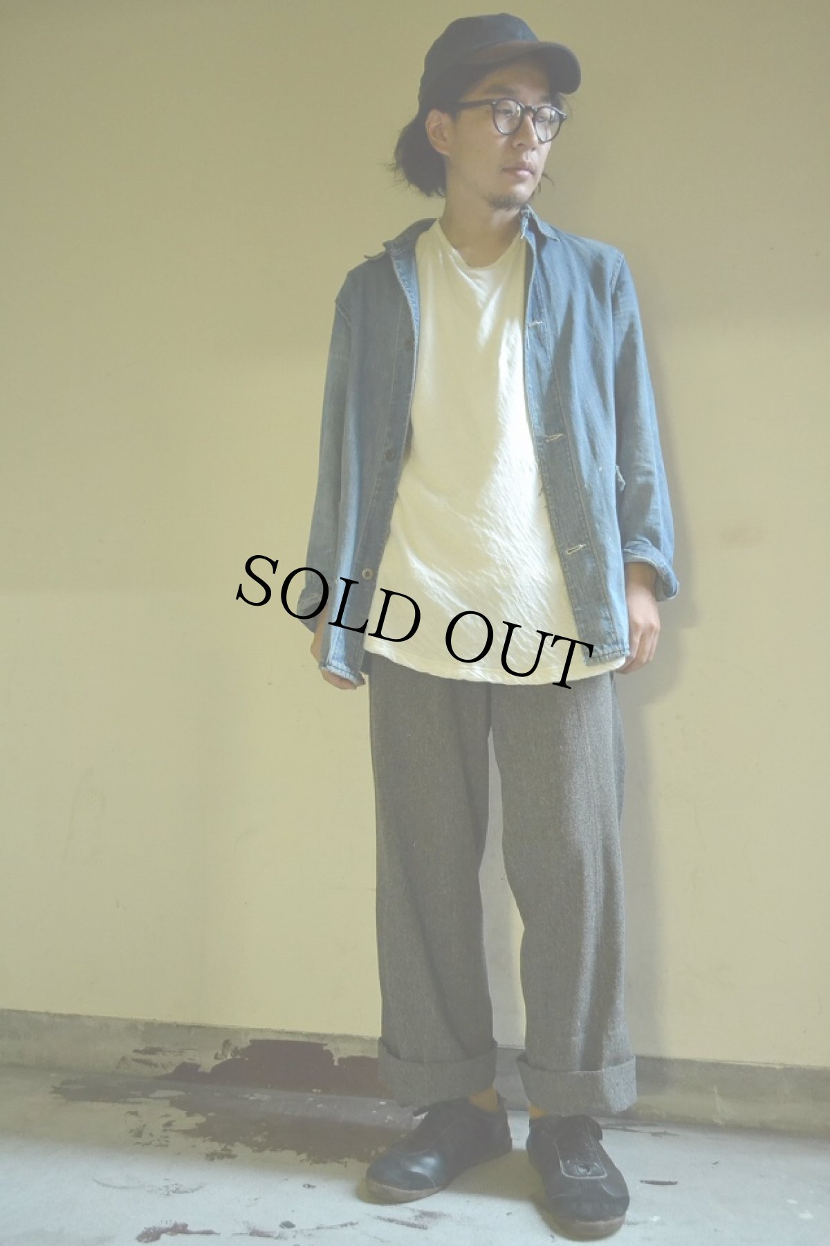 画像2: 30's〜40's 黒シャンワークトラウザーズ (2)