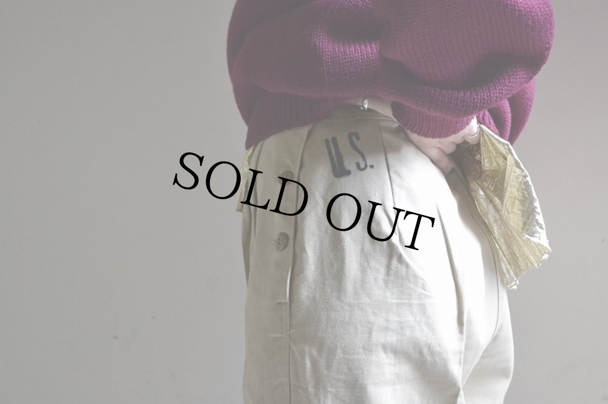 画像8: 44〜45's US 囚人 兵器工場チノトラウザーズ (8)