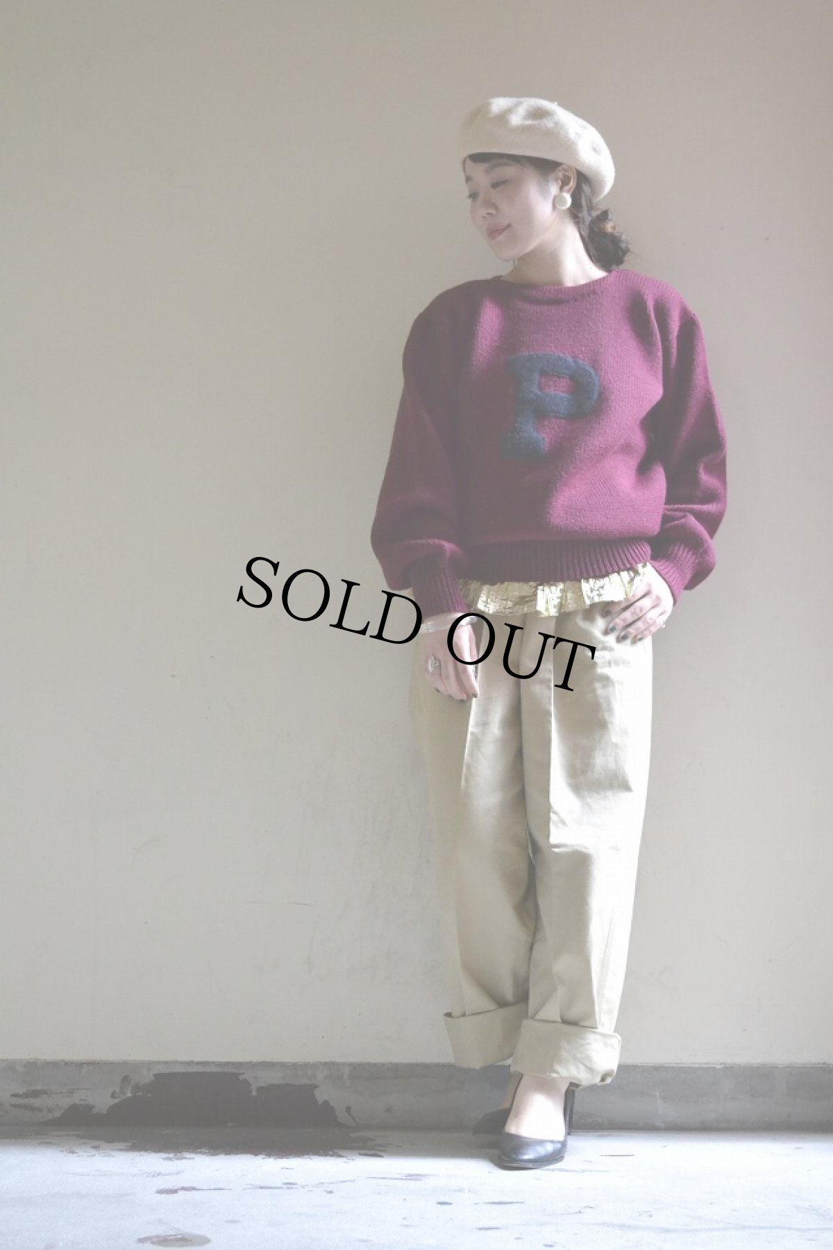 画像4: 44〜45's US 囚人 兵器工場チノトラウザーズ (4)