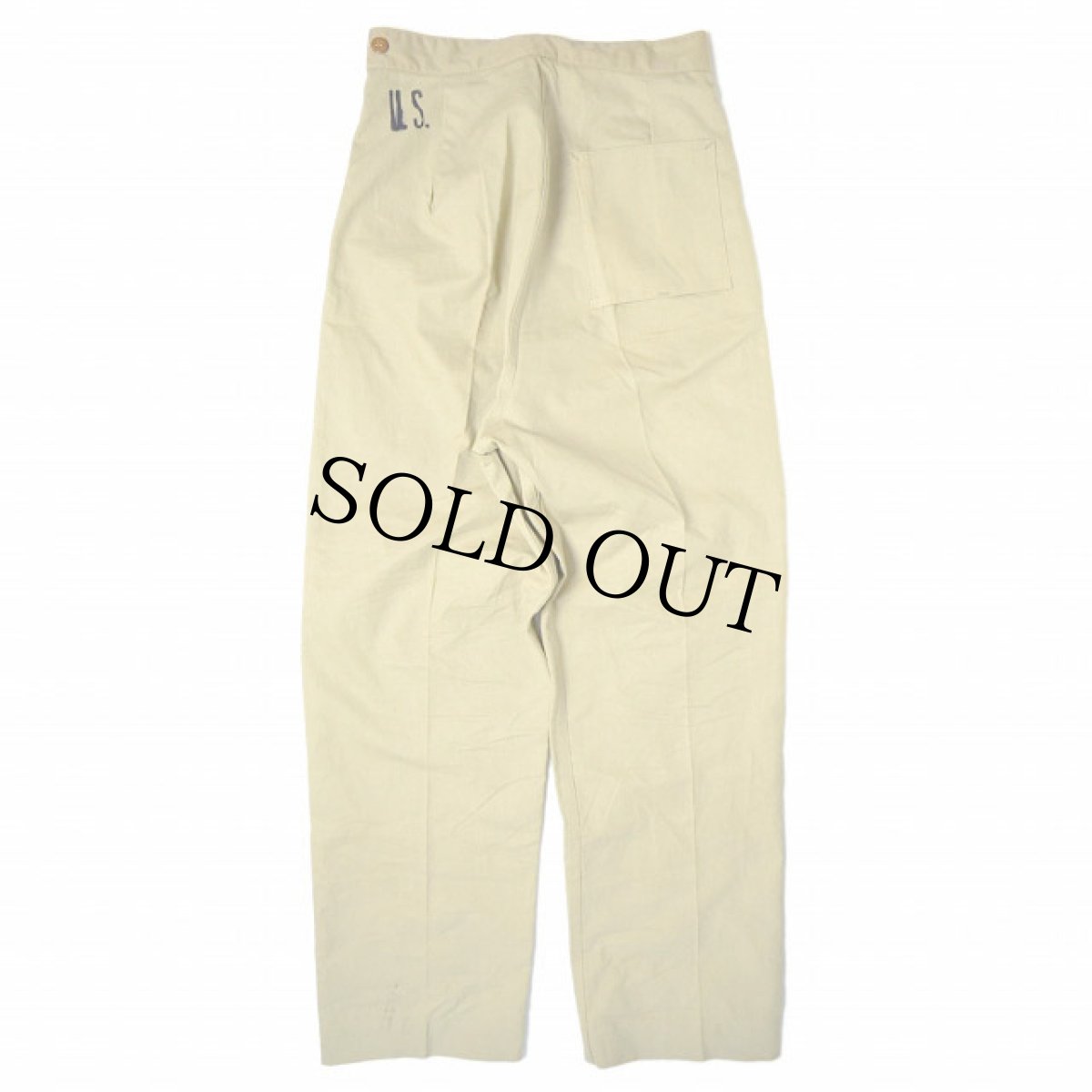 画像2: 44〜45's US 囚人 兵器工場チノトラウザーズ (2)