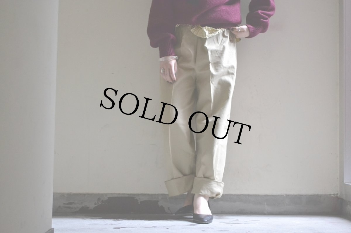 画像5: 44〜45's US 囚人 兵器工場チノトラウザーズ (5)