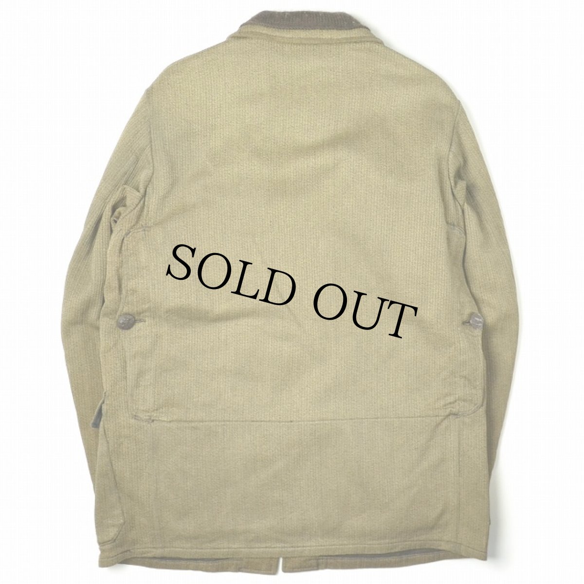 画像2: 40's FRANCE 動物ボタンピケハンティングジャケット (2)