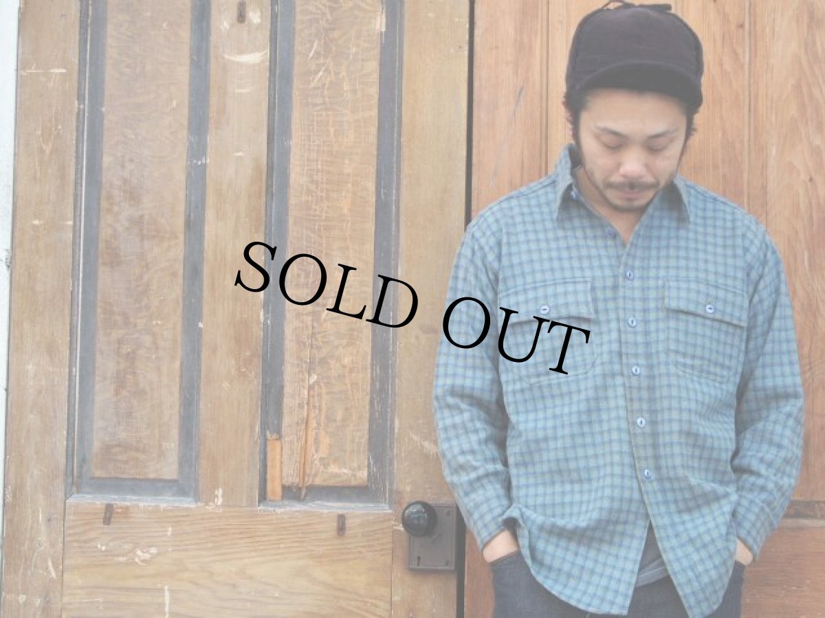 画像4: 40's J.C.PENNEY マチ付きチェック柄ウールシャツ (4)