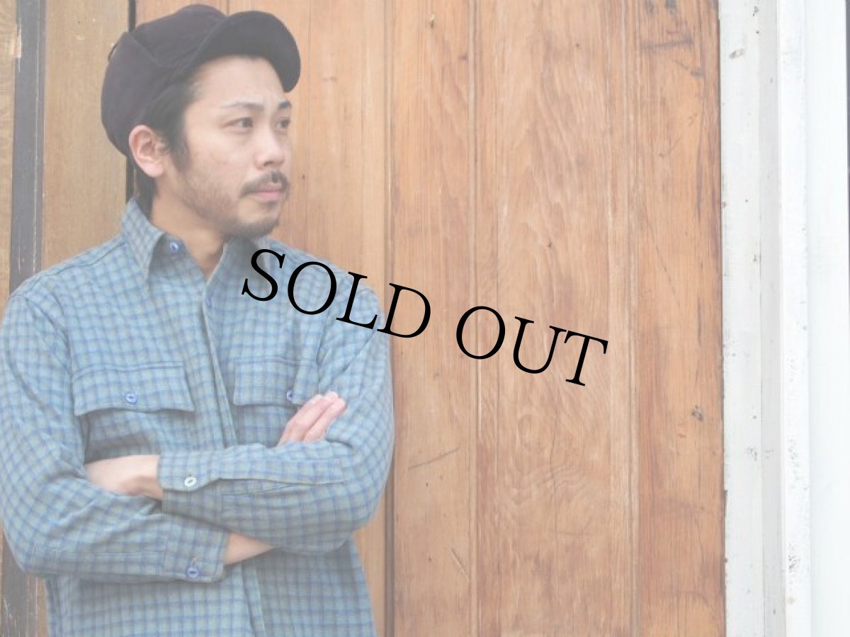 画像5: 40's J.C.PENNEY マチ付きチェック柄ウールシャツ (5)