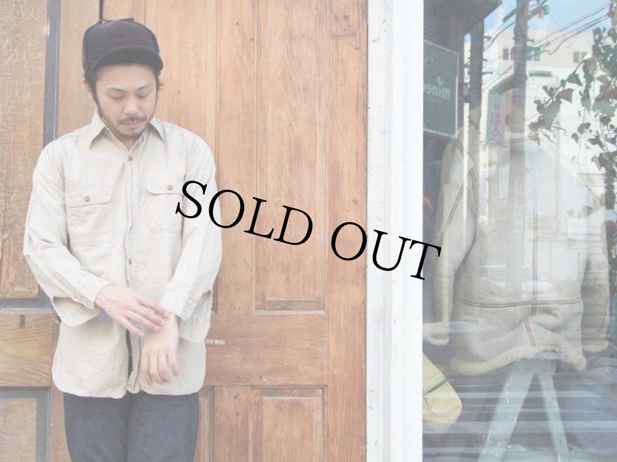 画像4: 40's BIG YANK マチ付きチノワークシャツ (4)