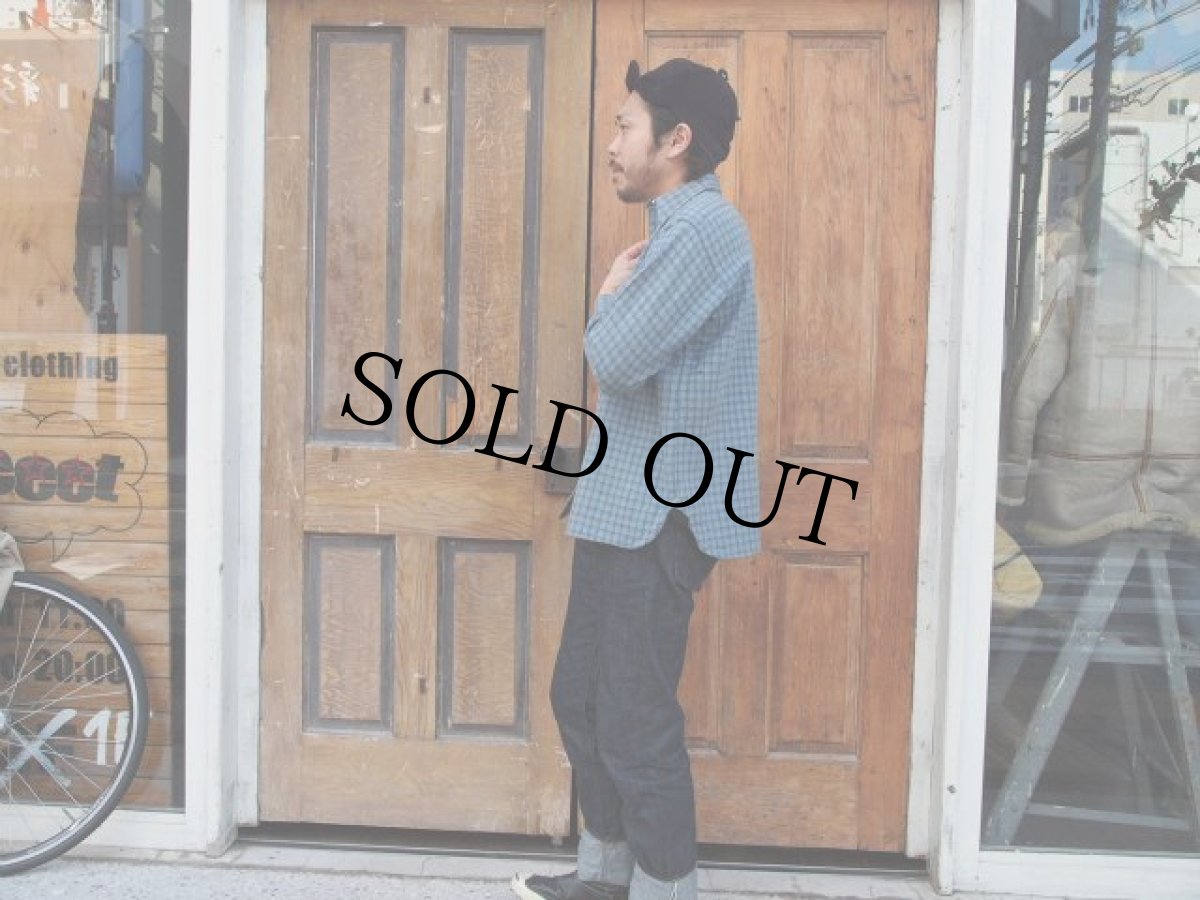 画像2: 40's J.C.PENNEY マチ付きチェック柄ウールシャツ (2)