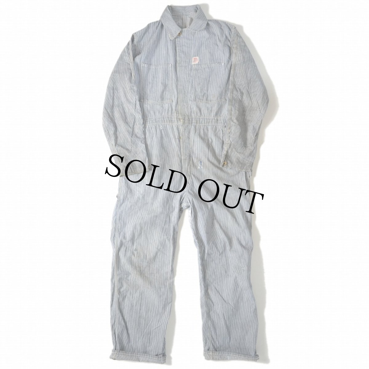 画像6: 50's Carhartt ヒッコリー柄オールインワン (6)