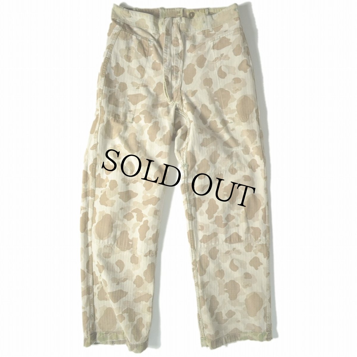 画像4: 40's US.ARMY フロッグスキンカモ HBTパンツ (4)