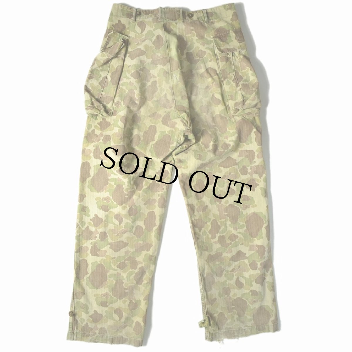 画像3: 40's US.ARMY フロッグスキンカモ HBTパンツ (3)
