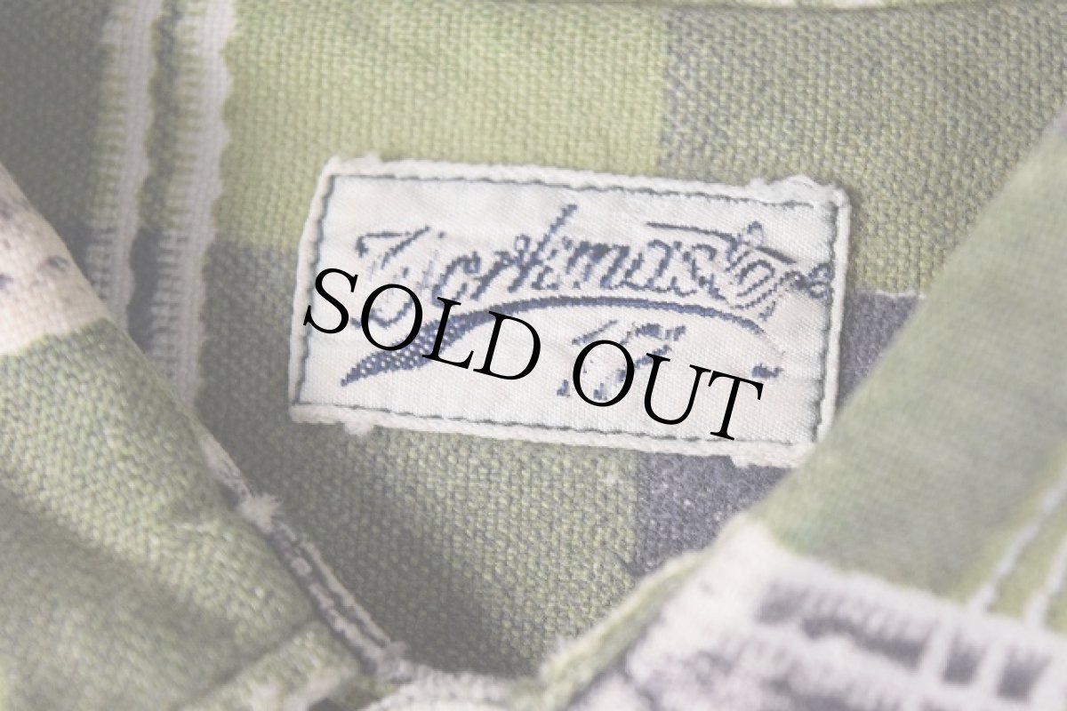 画像7: 40's WORKMASTER マチ付きプリントネルシャツ (7)