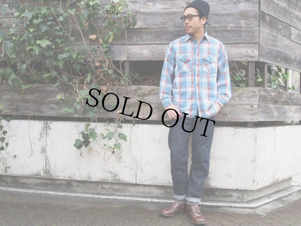 画像2: 50's BIG SMITH マチ付きヘビーネルシャツ (2)