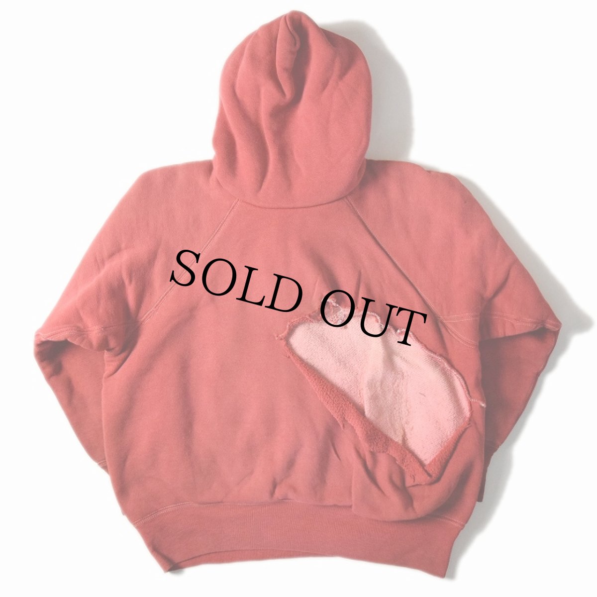 画像2: 30's〜40's ハーフジップダブルフェイス後付けスウェットパーカ (2)