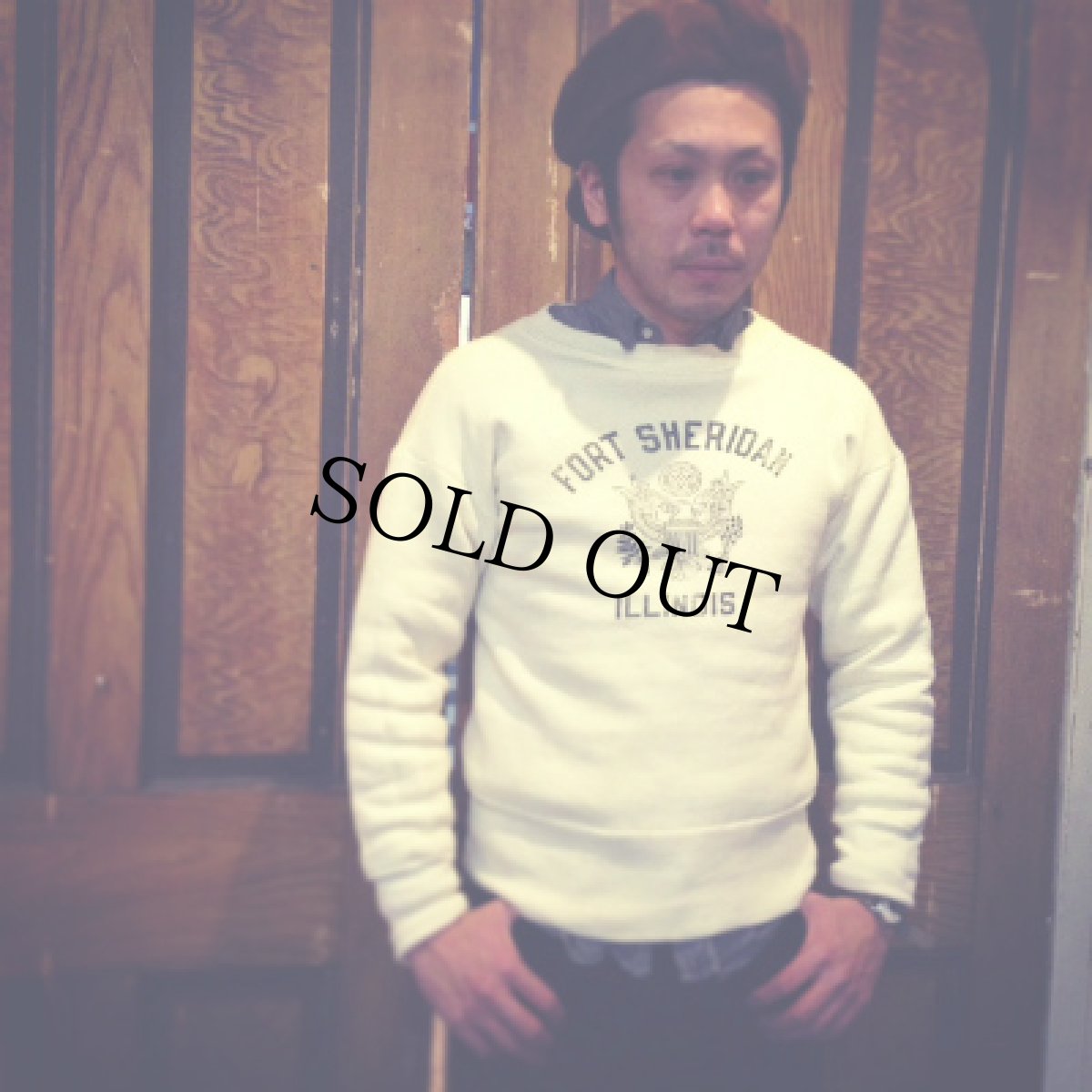 画像2: 50's "FORT SHERIDAN" プリントスウェット (2)