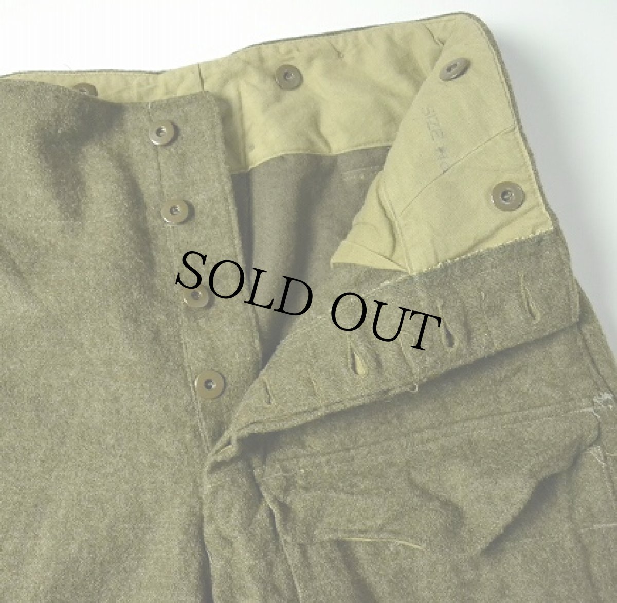 画像2: 50's BRITISH ARMY ウールバトルドレストラウザーズ (2)