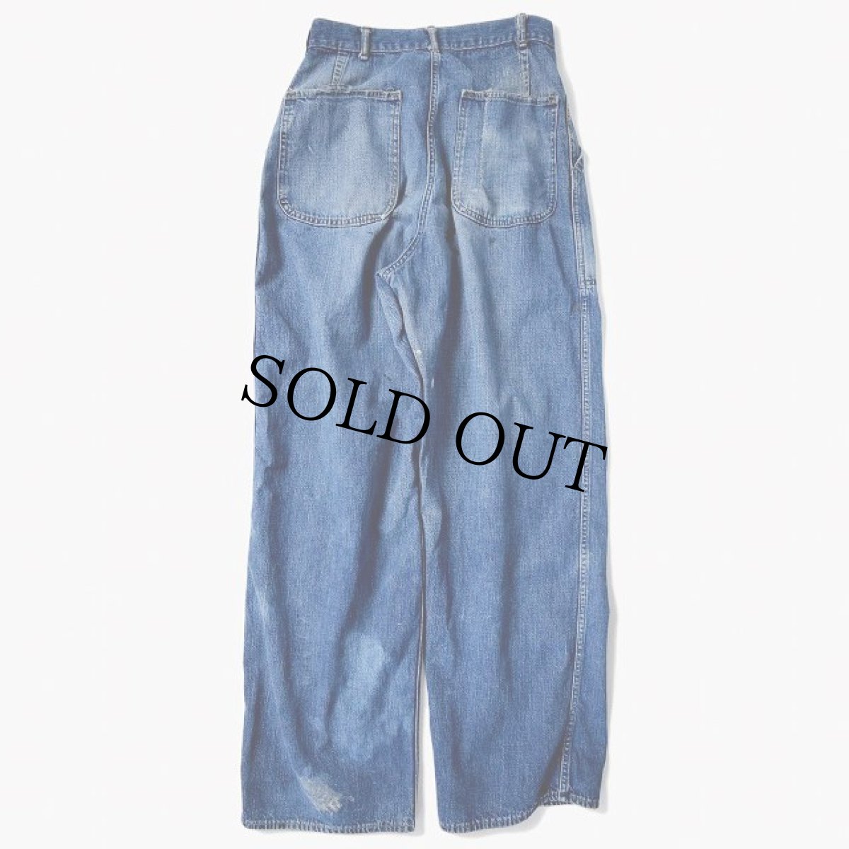 画像2: 40's USN ステンシル入りデニムトラウザーズ (2)