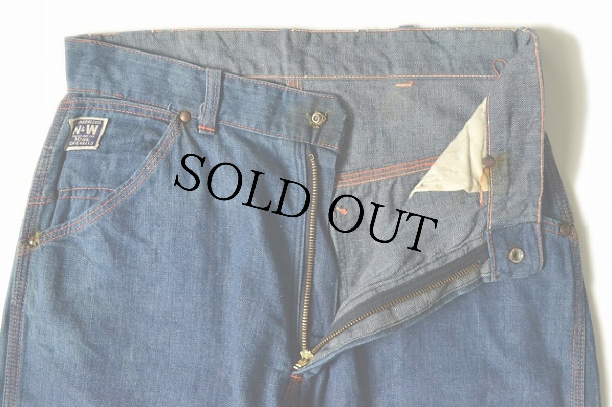 画像2: 40's N&W デニムペインターパンツ (2)