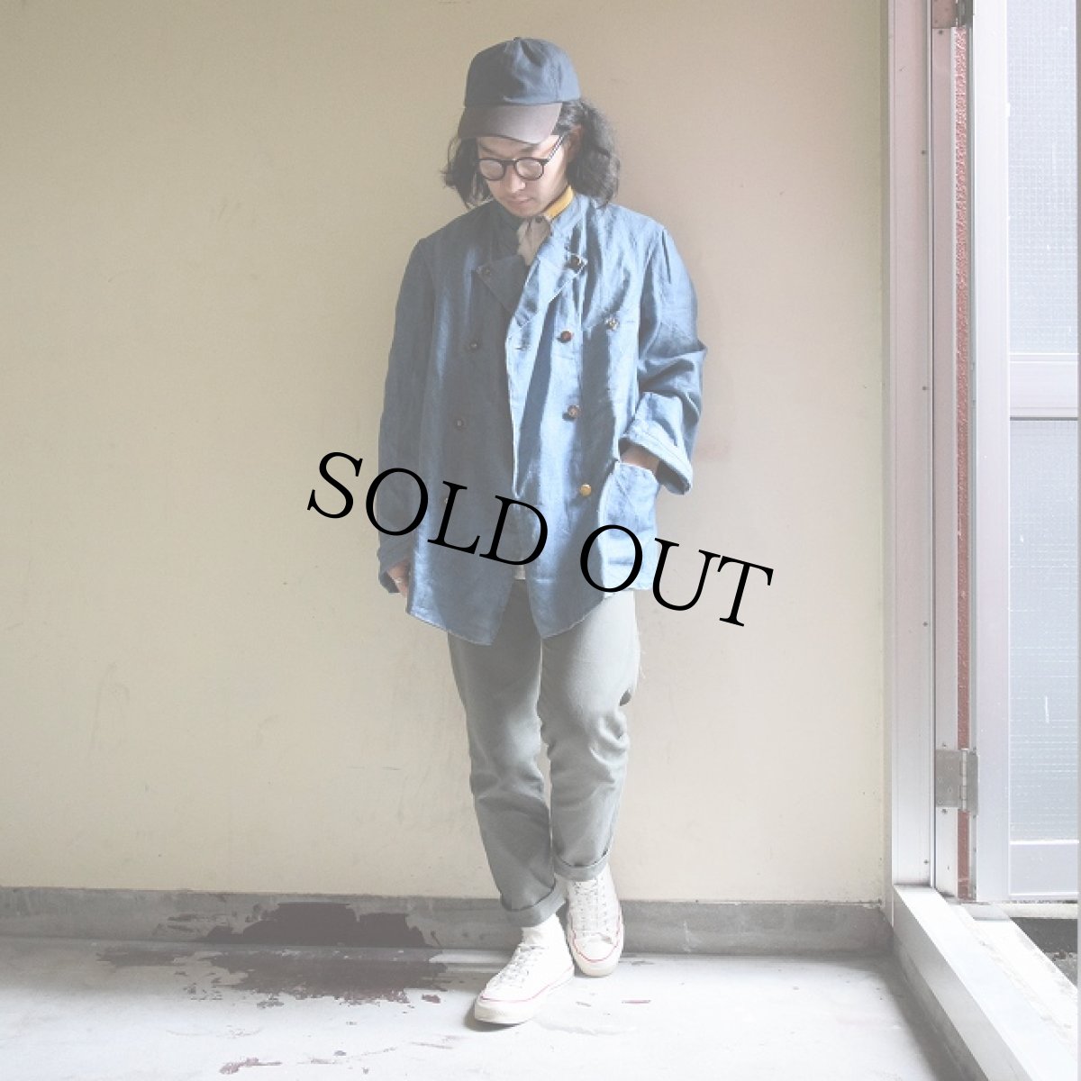 画像3: VINTAGE ドイツ製ダブルブレストリネンジャケット (3)