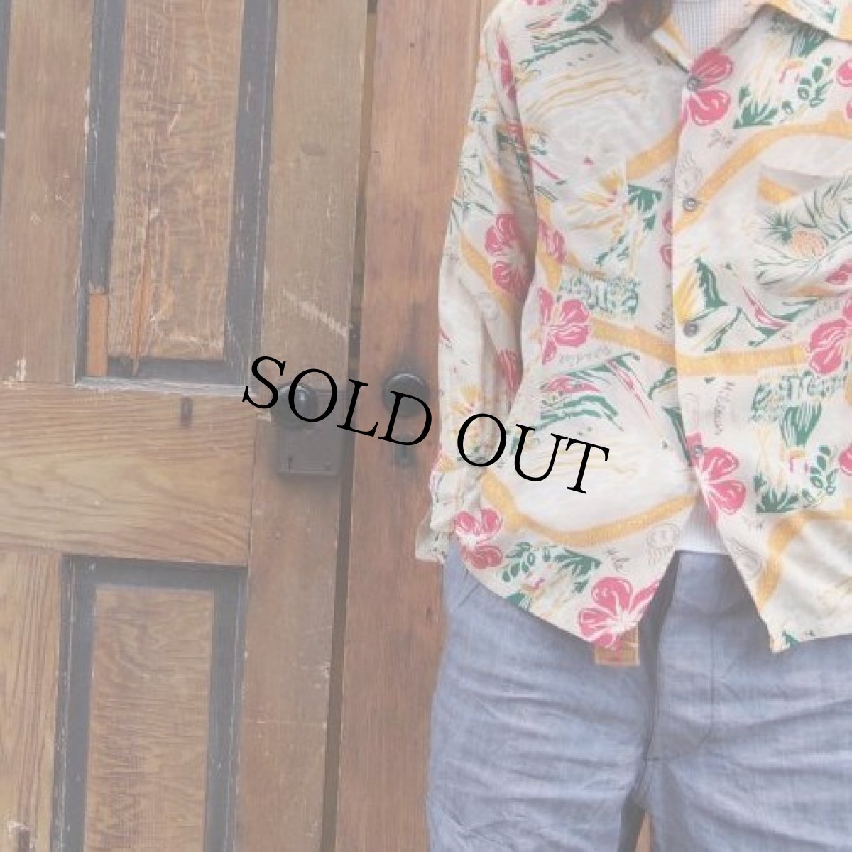 画像2: 50's 長袖アロハシャツ (2)