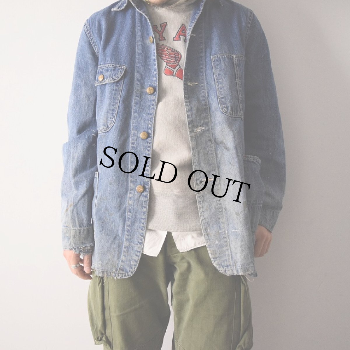 画像4: 50's デニムカバーオール (4)