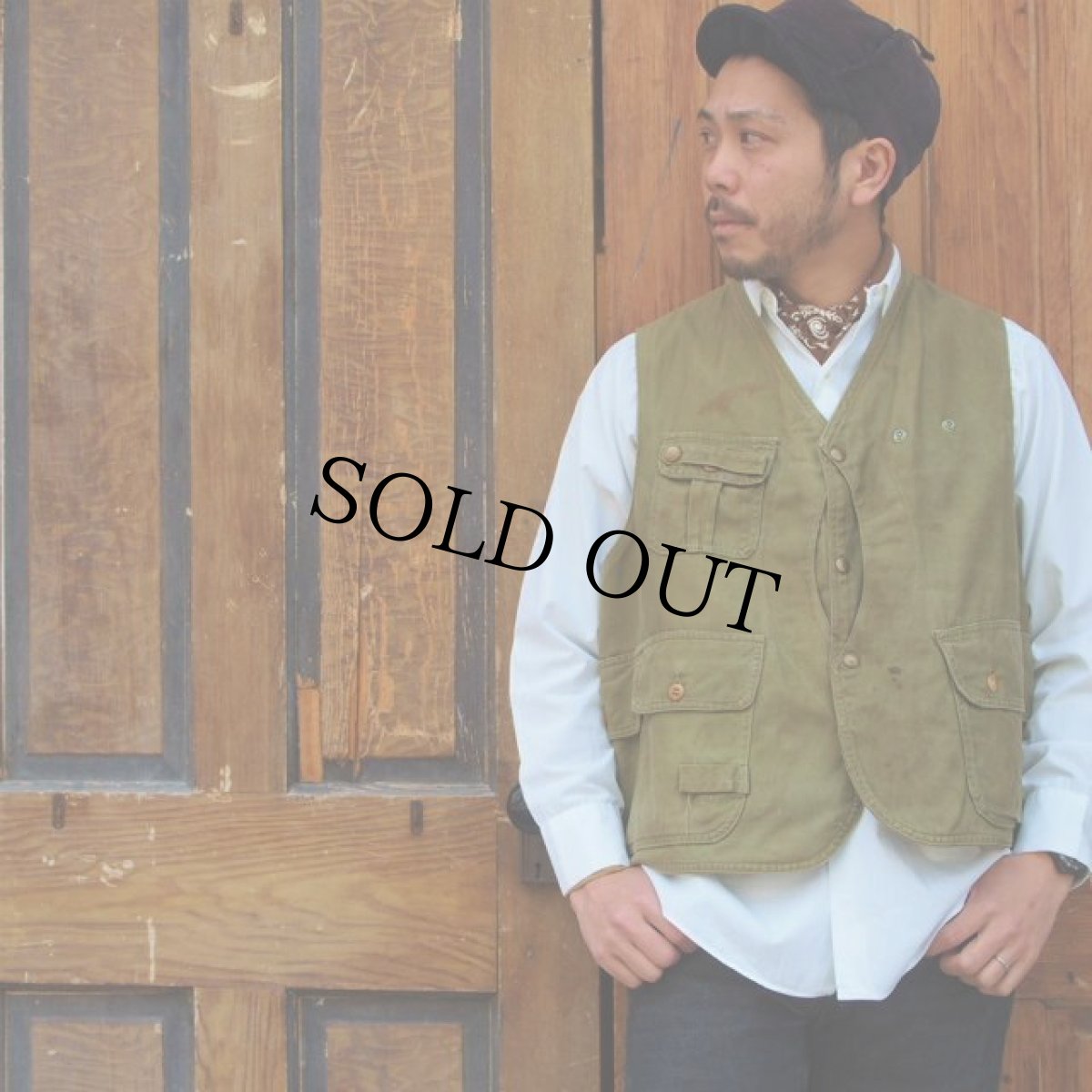 画像8: 50's L.L.BEAN ハーフムーンポケットフィッシングベスト (8)