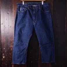 画像2: 60's LEVI'S 505 BIGE デカ文字 F-TYPE デニムパンツ (2)