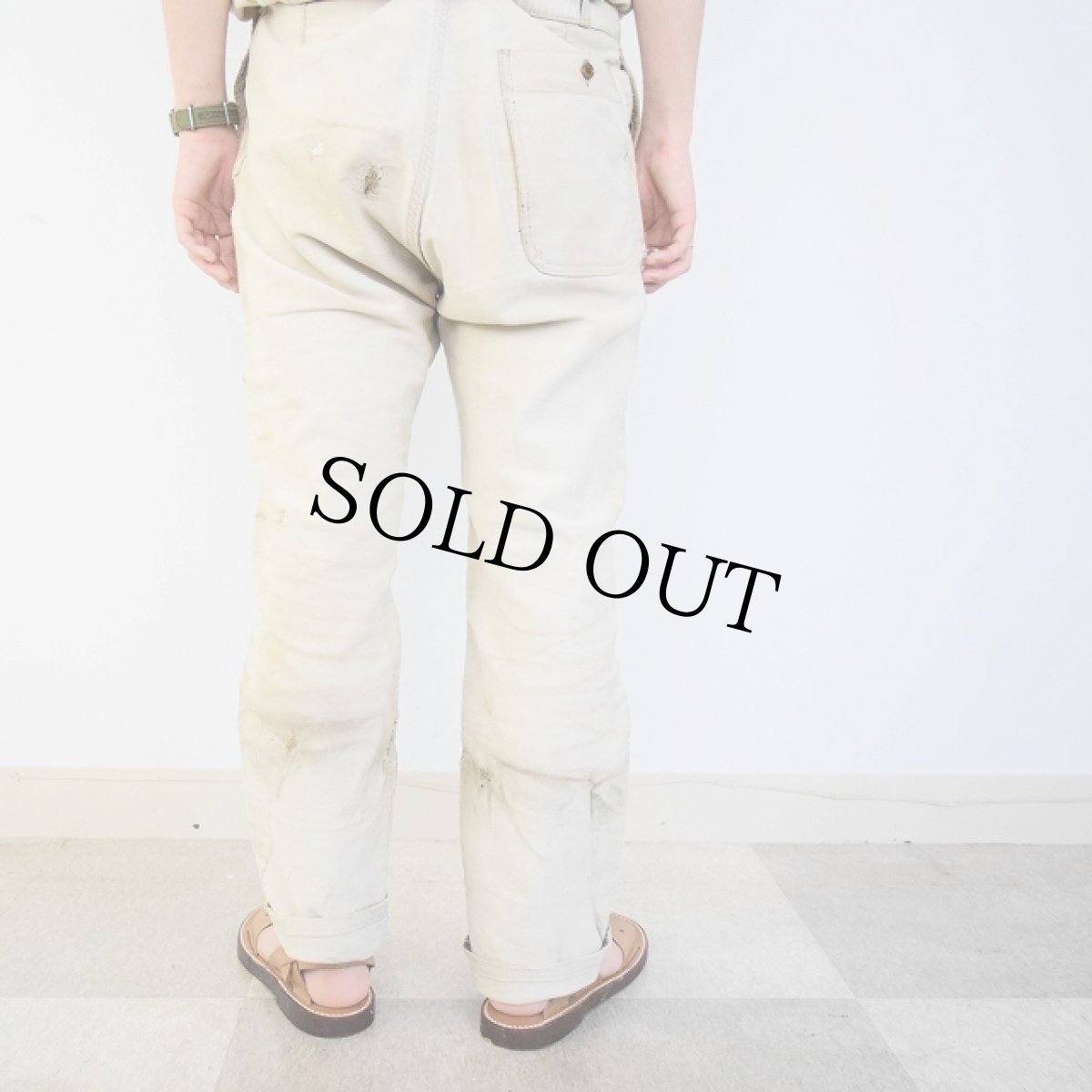 画像5: 40's LE MONT ST MICHEL モールスキンワークパンツ (5)