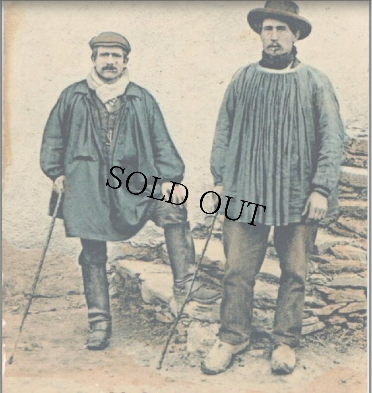 画像9: 40's〜50's FRANCE AUMOLINEL ブラックリネンアトリエコート (9)