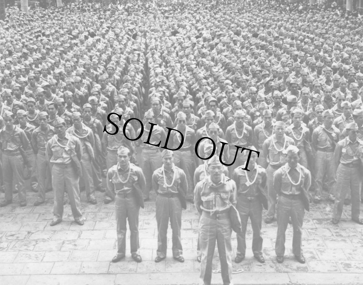 画像3: 40's US.ARMY 442部隊 "GO FOR BROKE" コットンアロハシャツ (3)