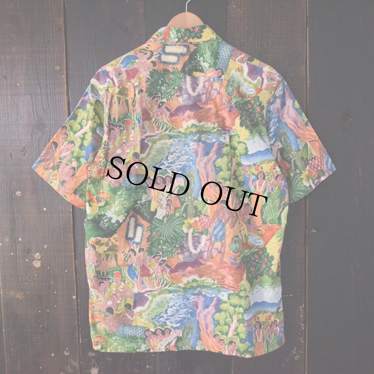 画像2: 40's Kamehameha "フランクサベージ" メニュー柄コットンアロハシャツ (2)