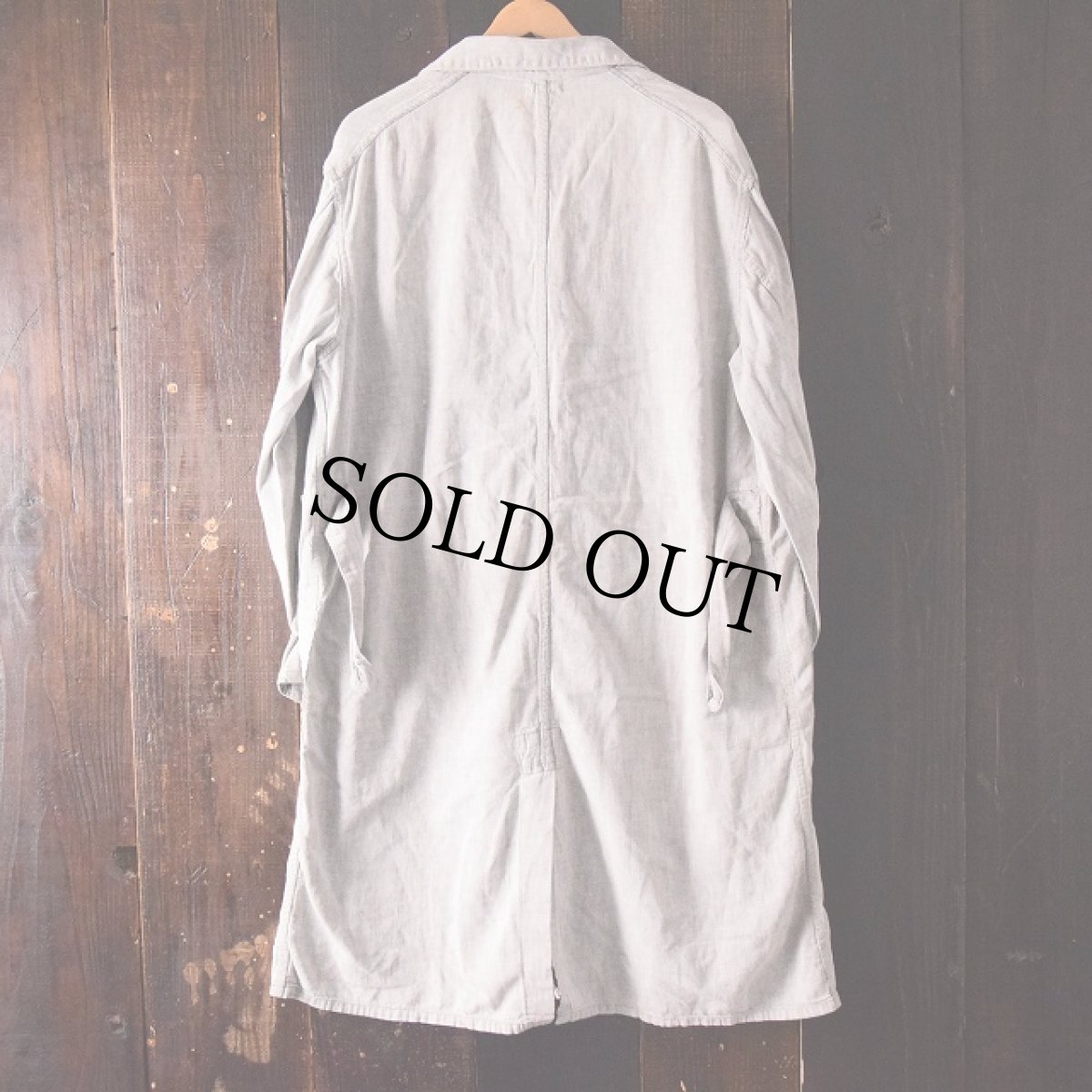 画像2: 40's QUINCY SPECIALTIES CO チェンジボタングレーコットンツイルワークコート (2)