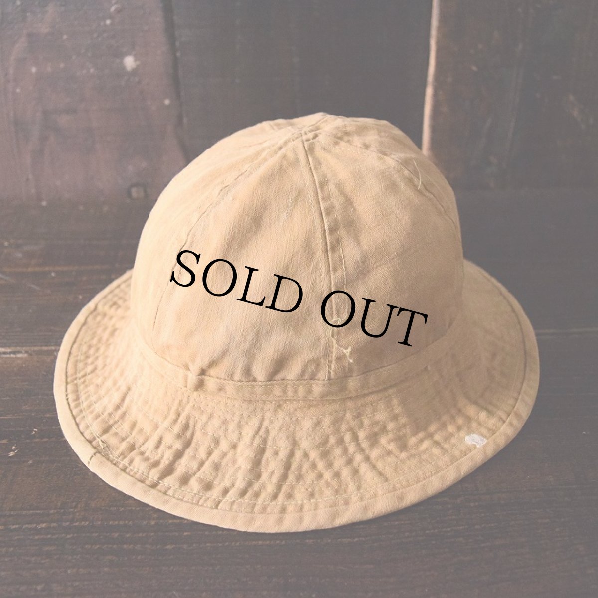 画像1: 10's WW1 US.ARMY BROWN DENIM HAT (1)