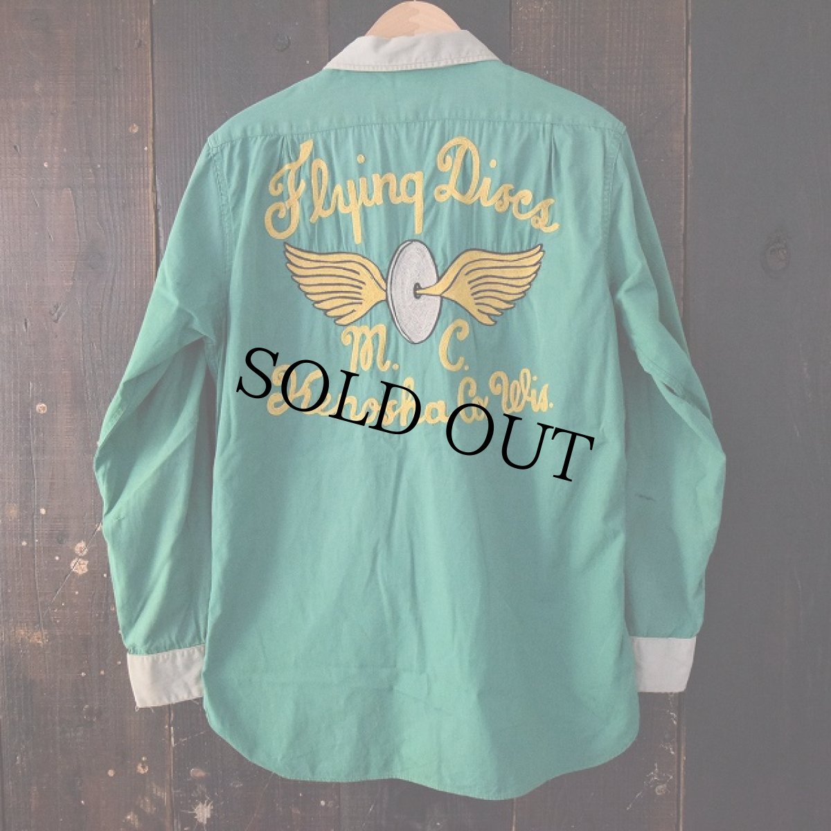 画像2: 40's Flying Dices Motor Cycle ポプリンシャツ (2)