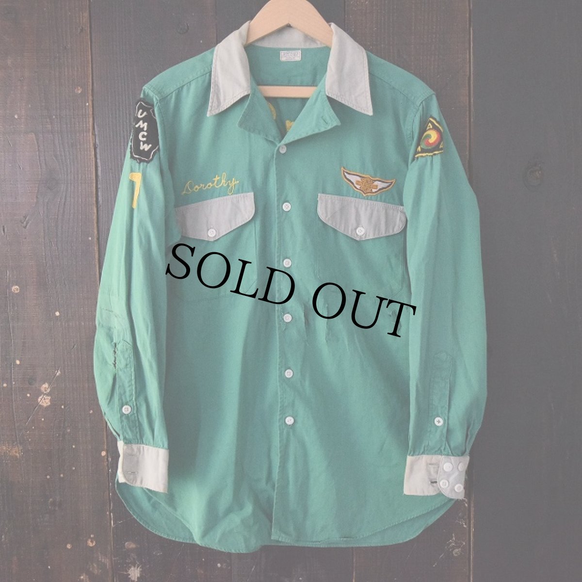 画像3: 40's Flying Dices Motor Cycle ポプリンシャツ (3)