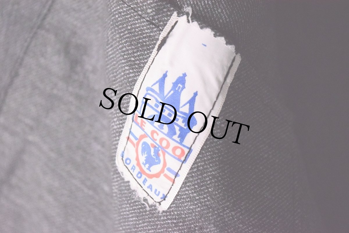 画像2: 50's LE COQ フランス 黒シャンアトリエコート DEADSTOCK (2)