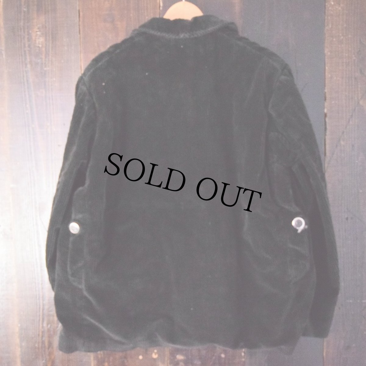 画像2: 30's〜40's フランス 動物ボタン 太畝コーデュロイハンティングジャケット (2)