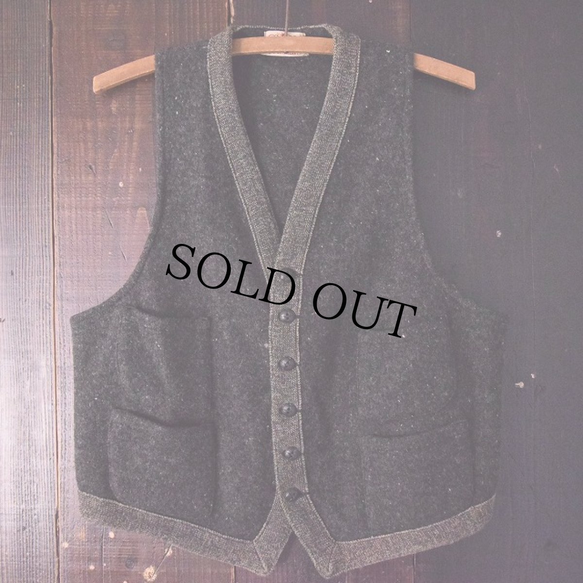 画像2: 40's Pilgrim 切り替えウールベスト (2)