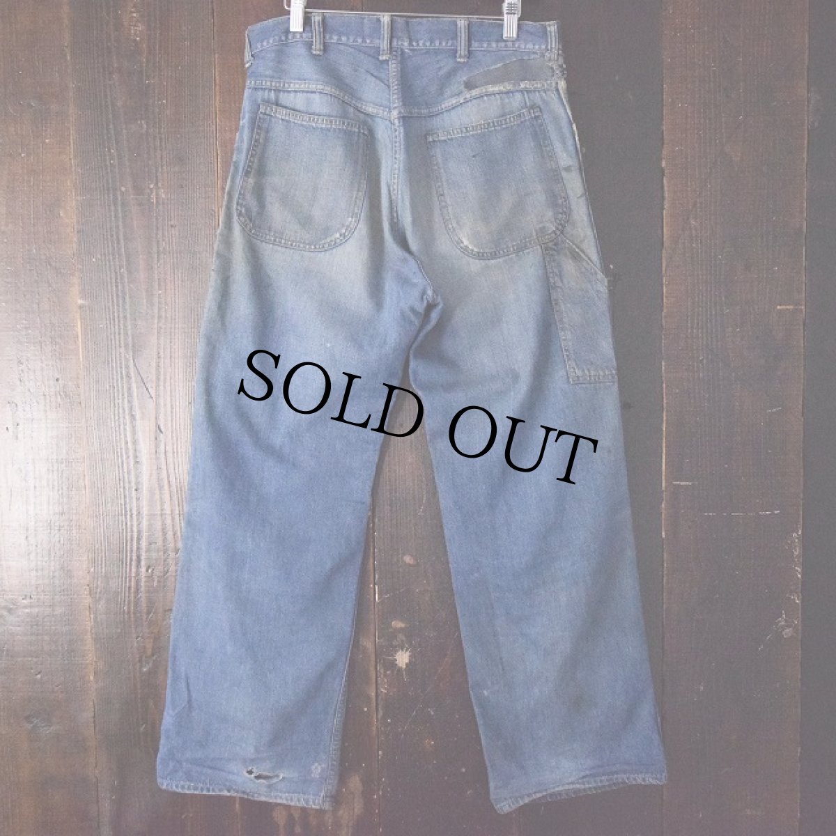 画像2: 40's デニムペインターパンツ (2)