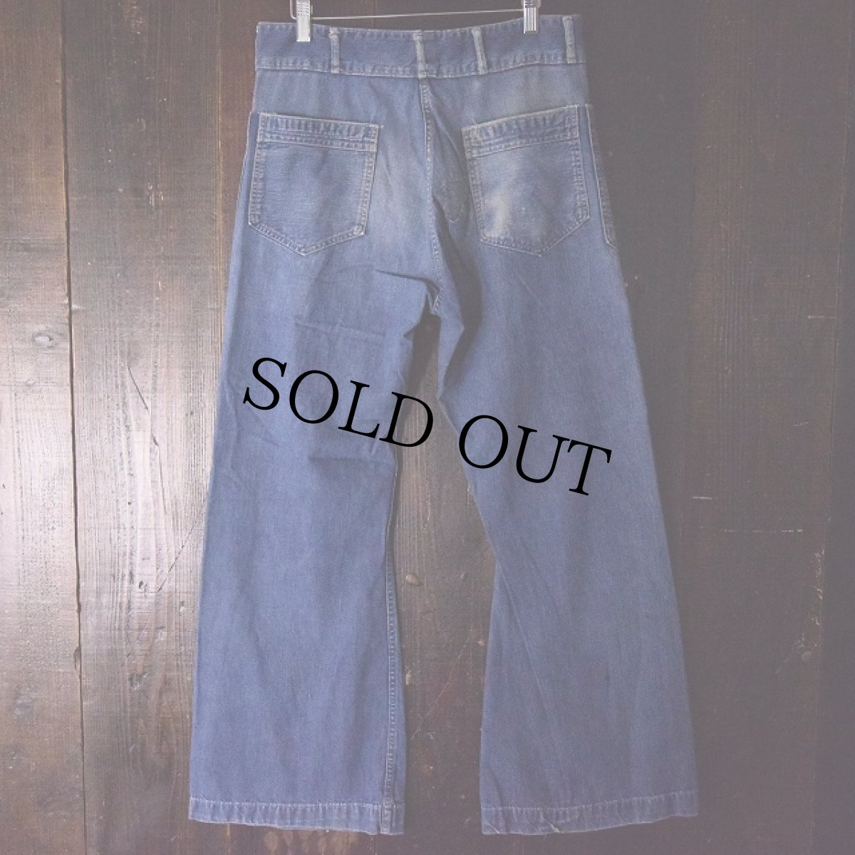 画像2: 60's〜70's seafarer USN デニム巻きセーラーパンツ (2)