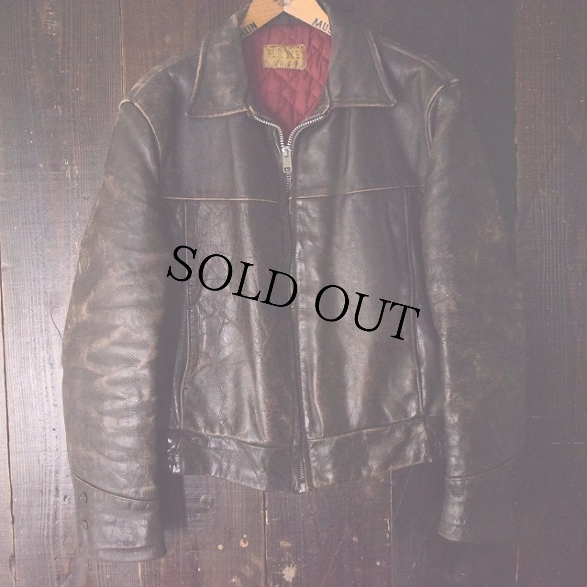 画像2: 50's〜60's PENNEYS "インディアンハンドペイント" ホースハイドレザージャケット (2)