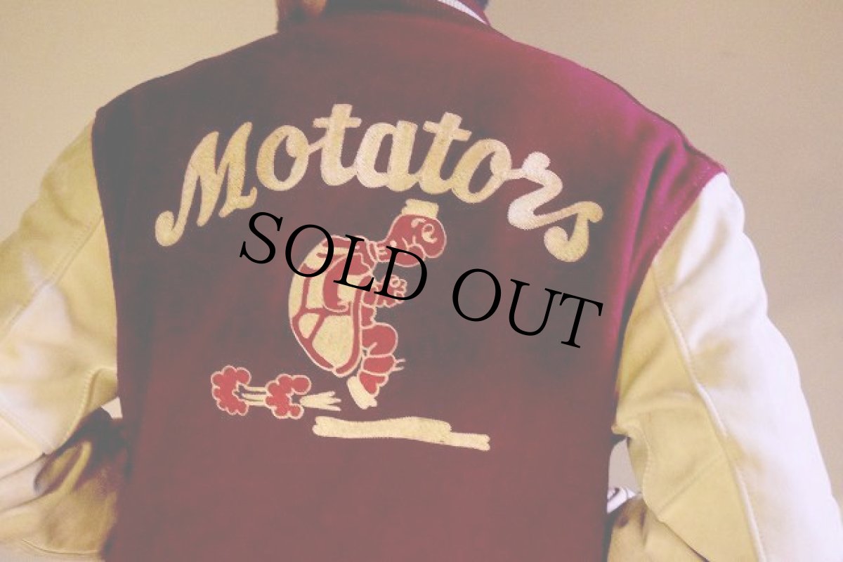 画像7: 50's Whiting "Motators" チェーンステッチ入り ウール×レザースタジャン (7)