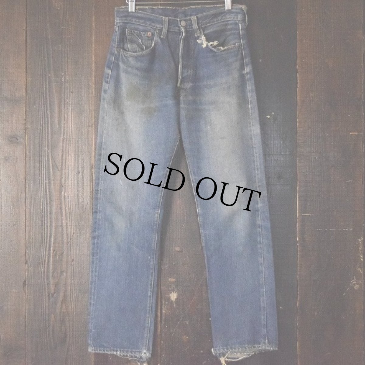 画像2: 1960's LEVI'S 501 BIGE A TYPE デニムパンツ W30 (2)