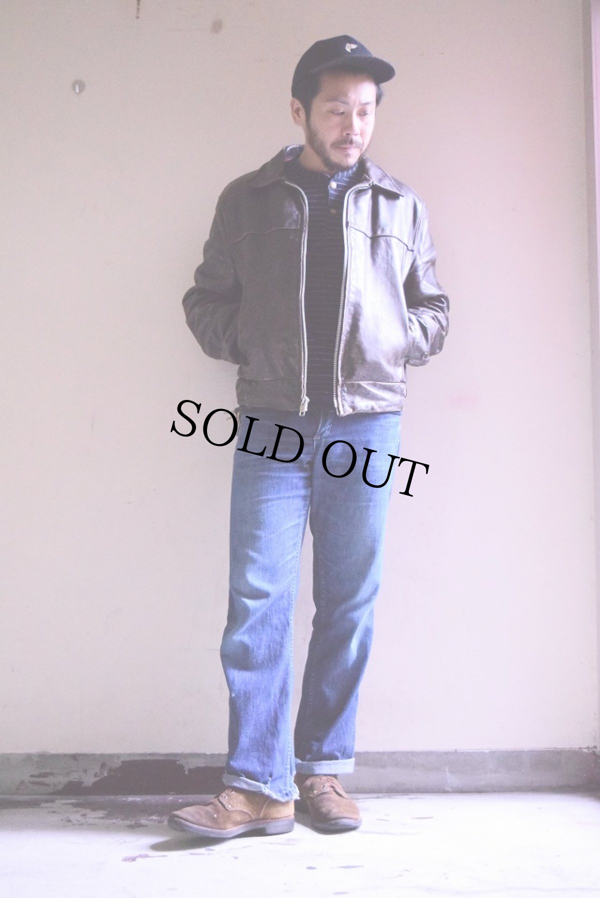 画像3: 50's〜60's PENNEYS "インディアンハンドペイント" ホースハイドレザージャケット (3)