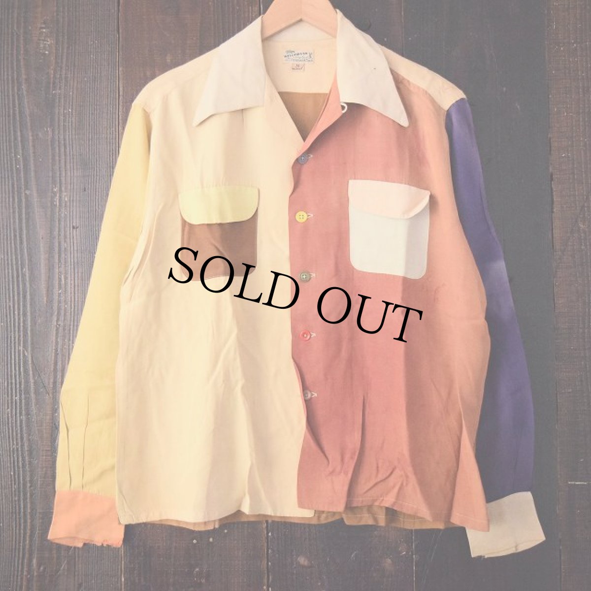 画像2: 50's HOLLYWOOD クレイジーパターン開襟レーヨンシャツ (2)