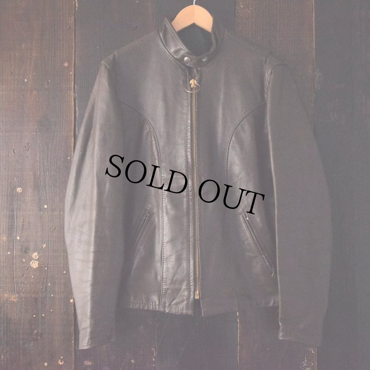 画像2: 70's UNKNOWN レザー シングル ライダースジャケット (2)