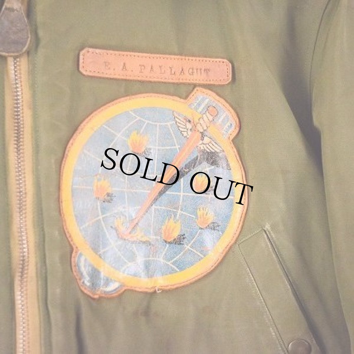 画像5: 1944 USAAF B-15 15th Bombardment Squadron レザーパッチ付き フライトジャケット (5)