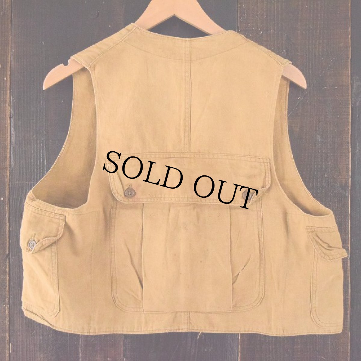 画像3: 20〜30's HETTRICK ハーフムーンポケットハンティングべスト (3)