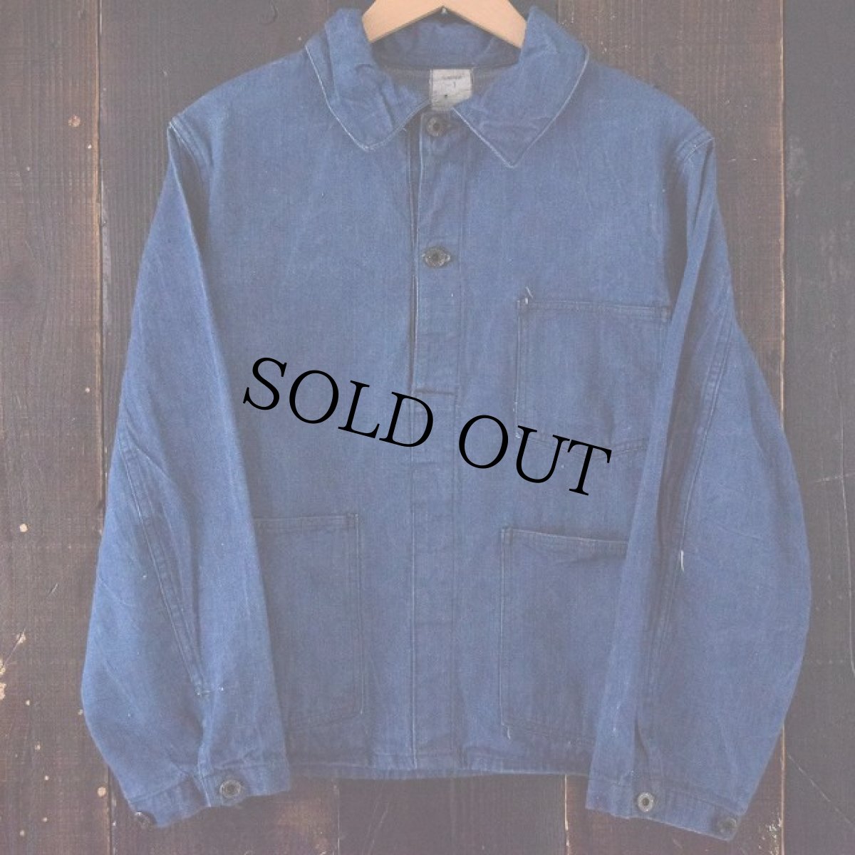 画像2: 10's〜20's CROWN OVERALL "WORKING JUMPER" プルオーバーブラウン杢デニムカバーオール (2)