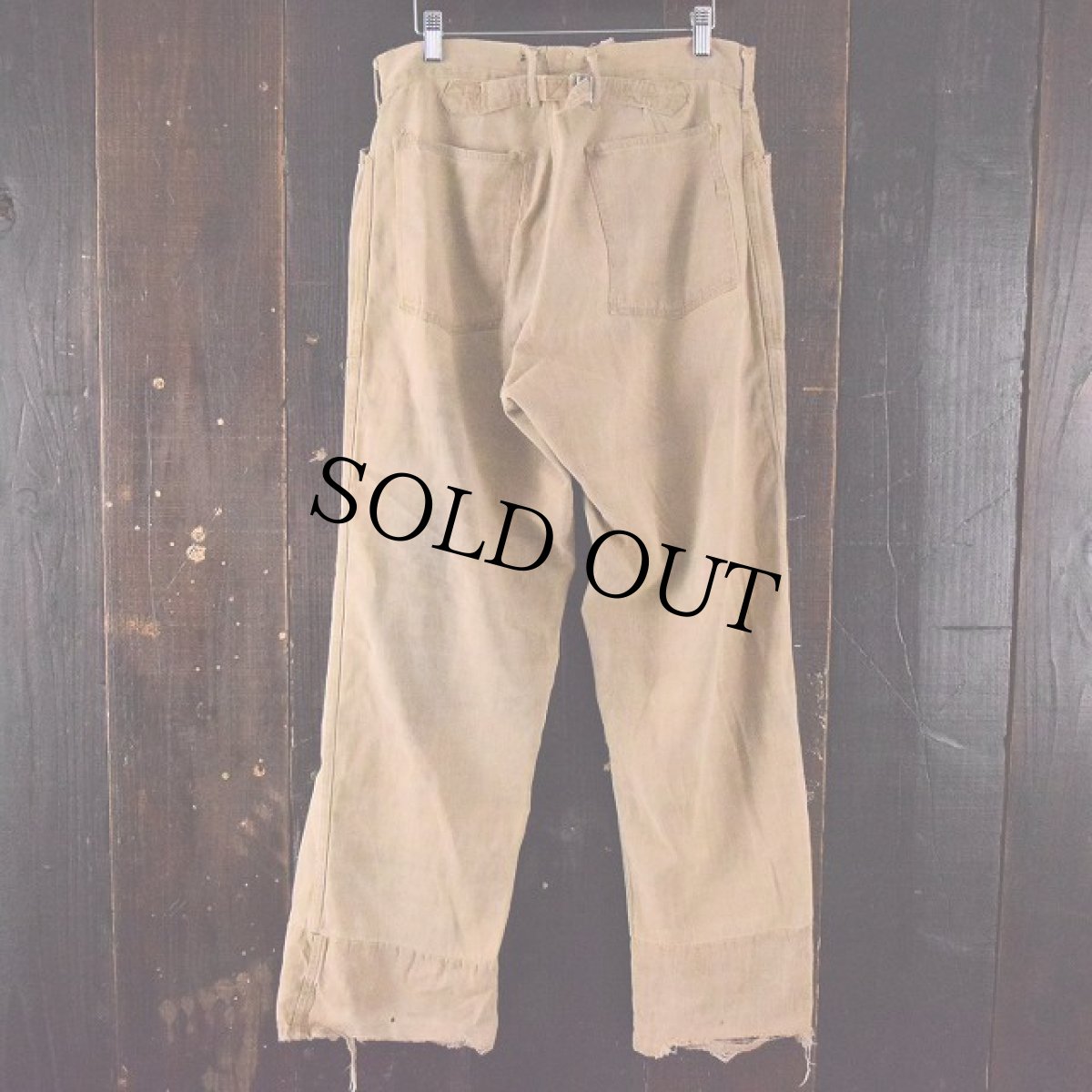 画像2: 1910's US.ARMY ブラウンデニムパンツ (2)